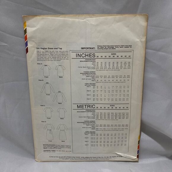 1981 Stretch and Sew Raglan Dress and Top Design Patterns by Ann Person - Picture 5 of 9